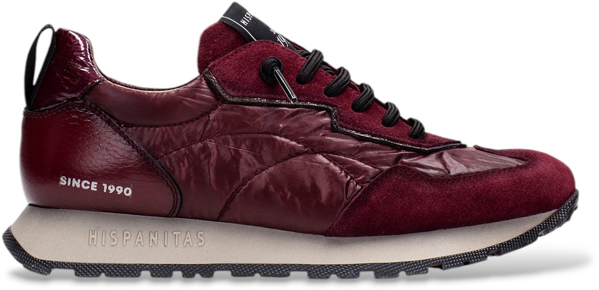Hispanitas Leren Kansas sneakers bordeauxrood