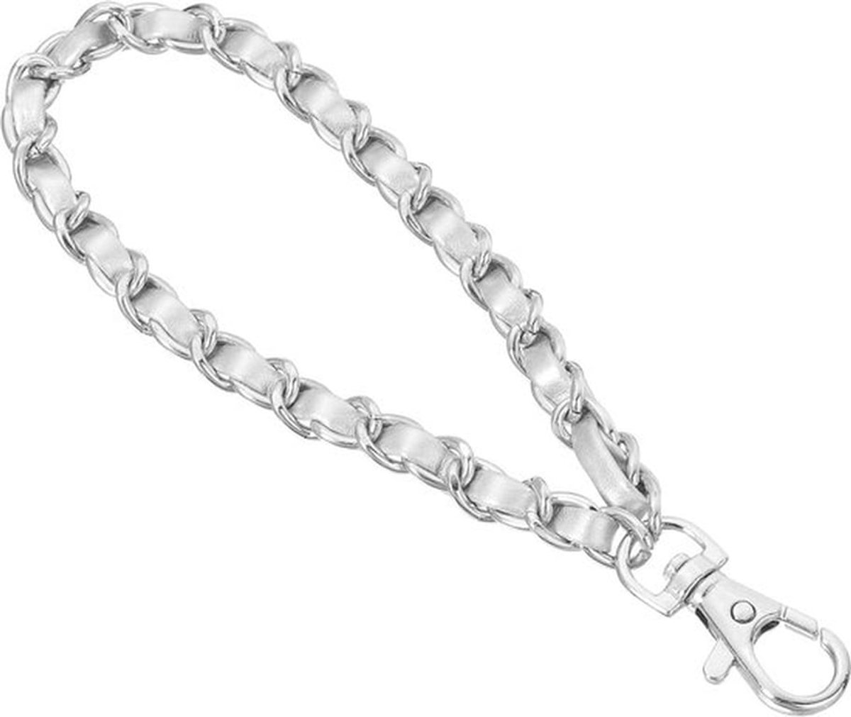 Polsbandje 172mm - Lederen Polsband - Afneembare Sluiting - Sleutelhanger - Duurzaam - Lichtgewicht 30g