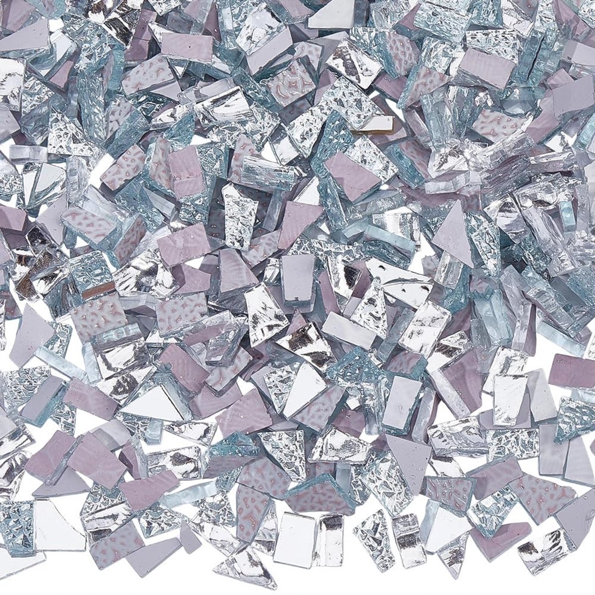 Solidchoice - 500 g Zilveren Glazen Mozaïektegels voor DIY Projecten