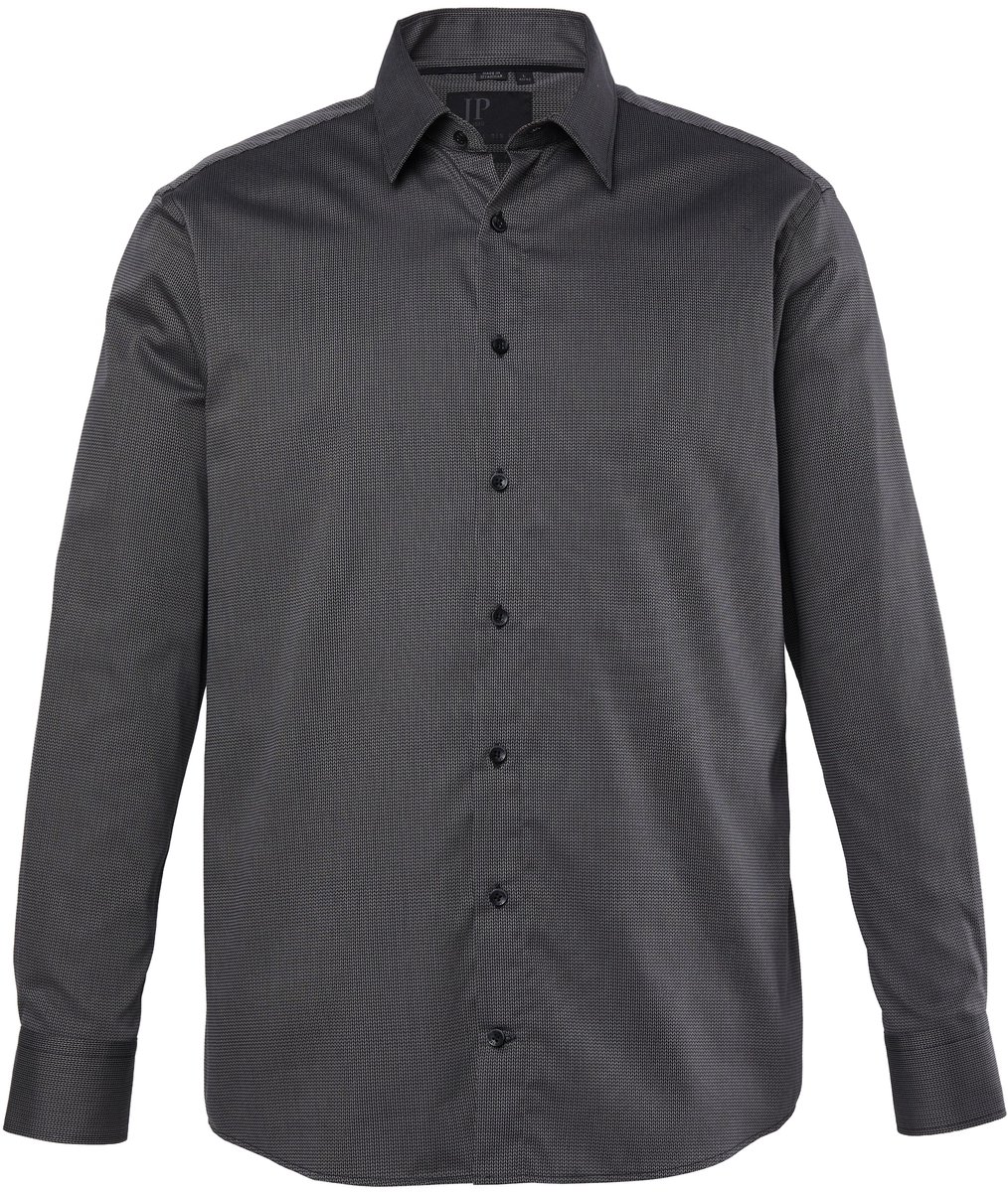 JP 1880 - Heren - Overhemd zakelijk lange mouwen comfort fit strijkvrij tot 8XL - Zwart - Maat 6XL