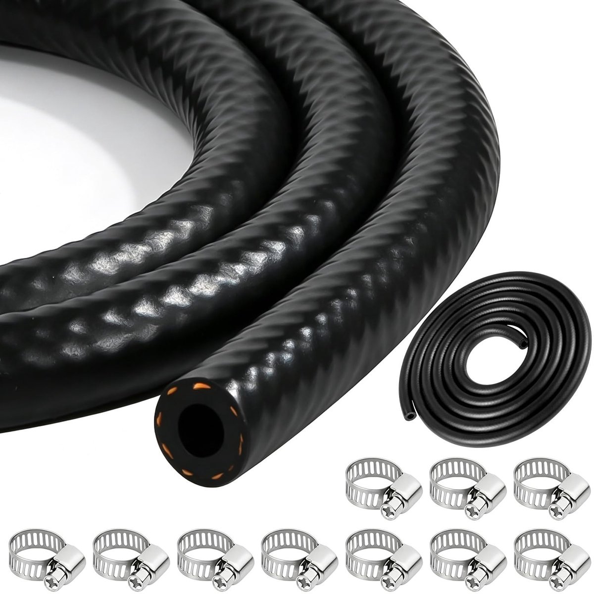 Solidchoice - 3 Meter Benzineslang met 10 Slangklemmen