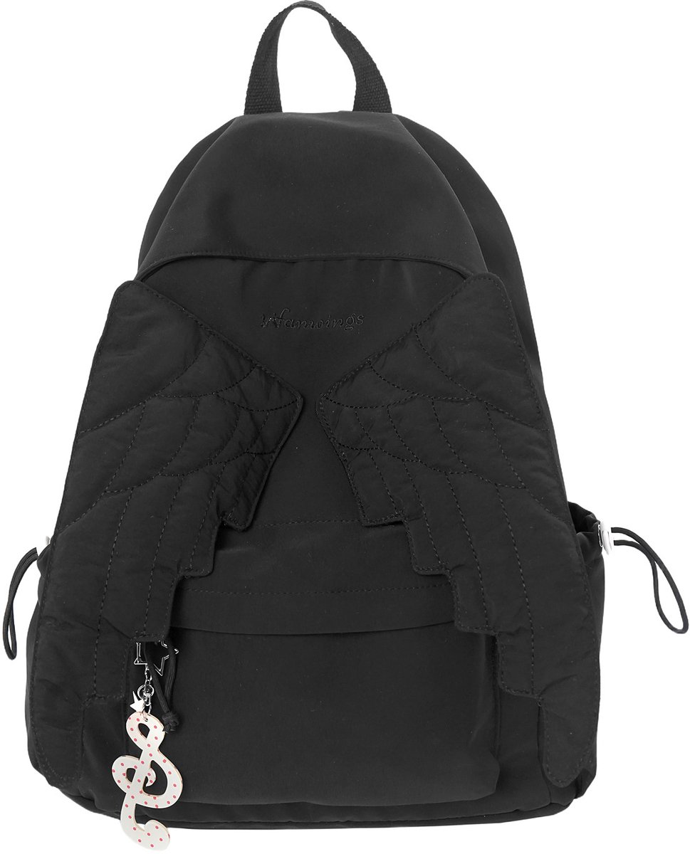schoolrugzak Tienermeisjes Schooltassen Rugzak Meisje Middelbare School Boekentassen Universiteit Schooltas Dames Casual Rugzak Lichtgewicht Rugzakken met Vleugels （Zwart）