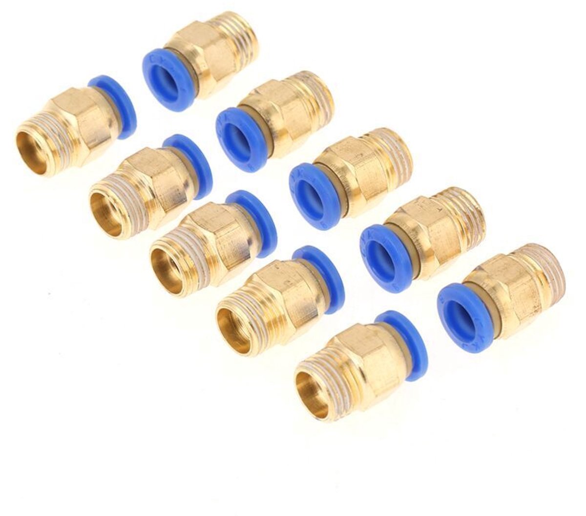8 mm pneumatische koppeling, 1/4 BSP rechte snelkoppeling geschikt voor pneumatische toepassingen, 10-delige snelmontageadapterset, 8 mm diageschikt voorer 1/4 BSP schroefdraadkoppeling