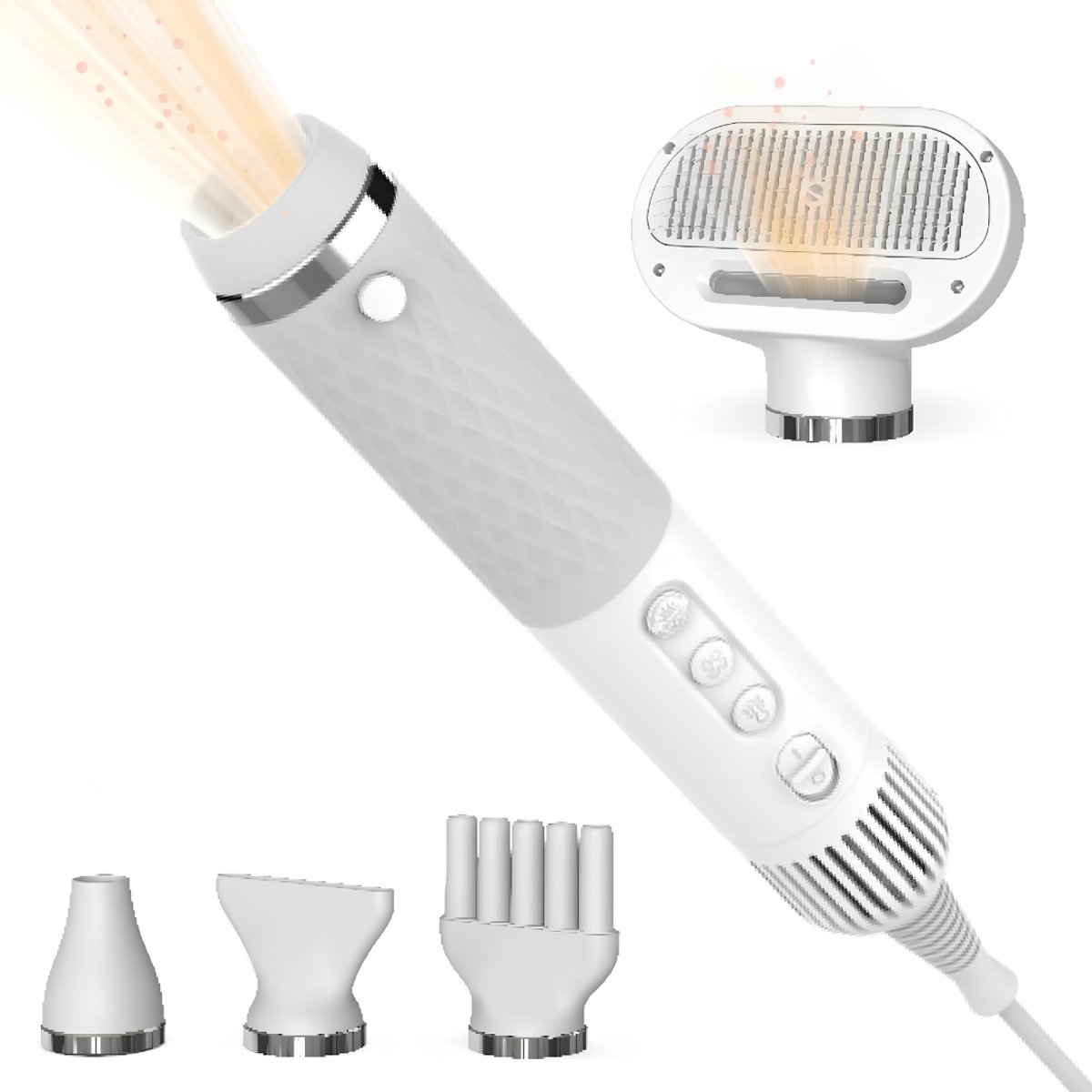 TYR® Hondenhaardroger - Hondenfohn - 5-in-1 Trimmer Voor Huisdieren - Grijs - 5cm x 5cm x 30cm
