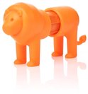 Lion jouet orange, peut être démonté.