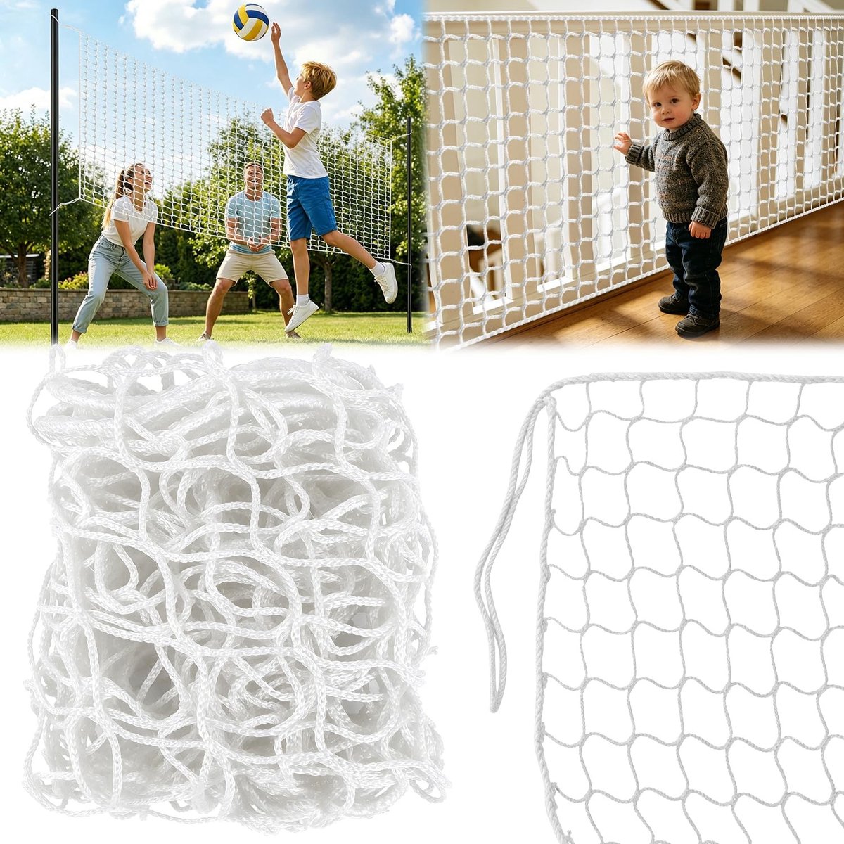 Solidchoice - Kindveilig Net voor Hoog Bed en Balkonbescherming