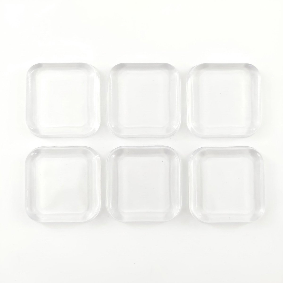 Solidchoice - Set van 6 Transparante Deurstopper met Zelfklevende Rubber Buffer