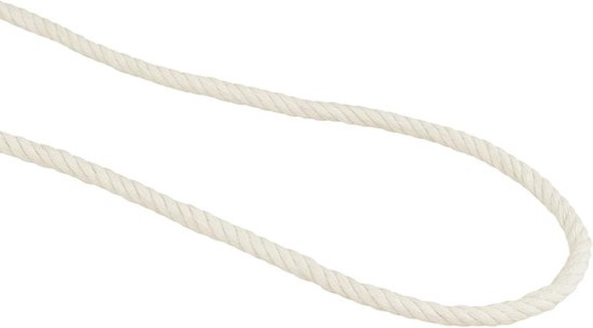 Katoenen Macramé Touw 4 mm x 200 m voor DIY Projecten, Wanddecoratie en Bloemhangers