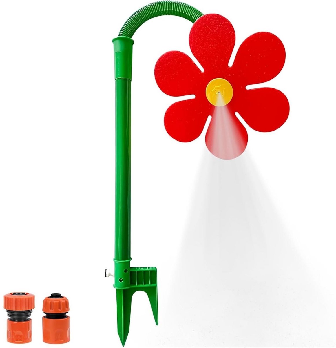 GELLDG Sproeier - 360° Rasensprinkler Tanzende Bloem - Wassersprinkler voor Buitengebruik - Geschikt voor Gazon en Tuin - Plastic - Afmetingen 69x30cm