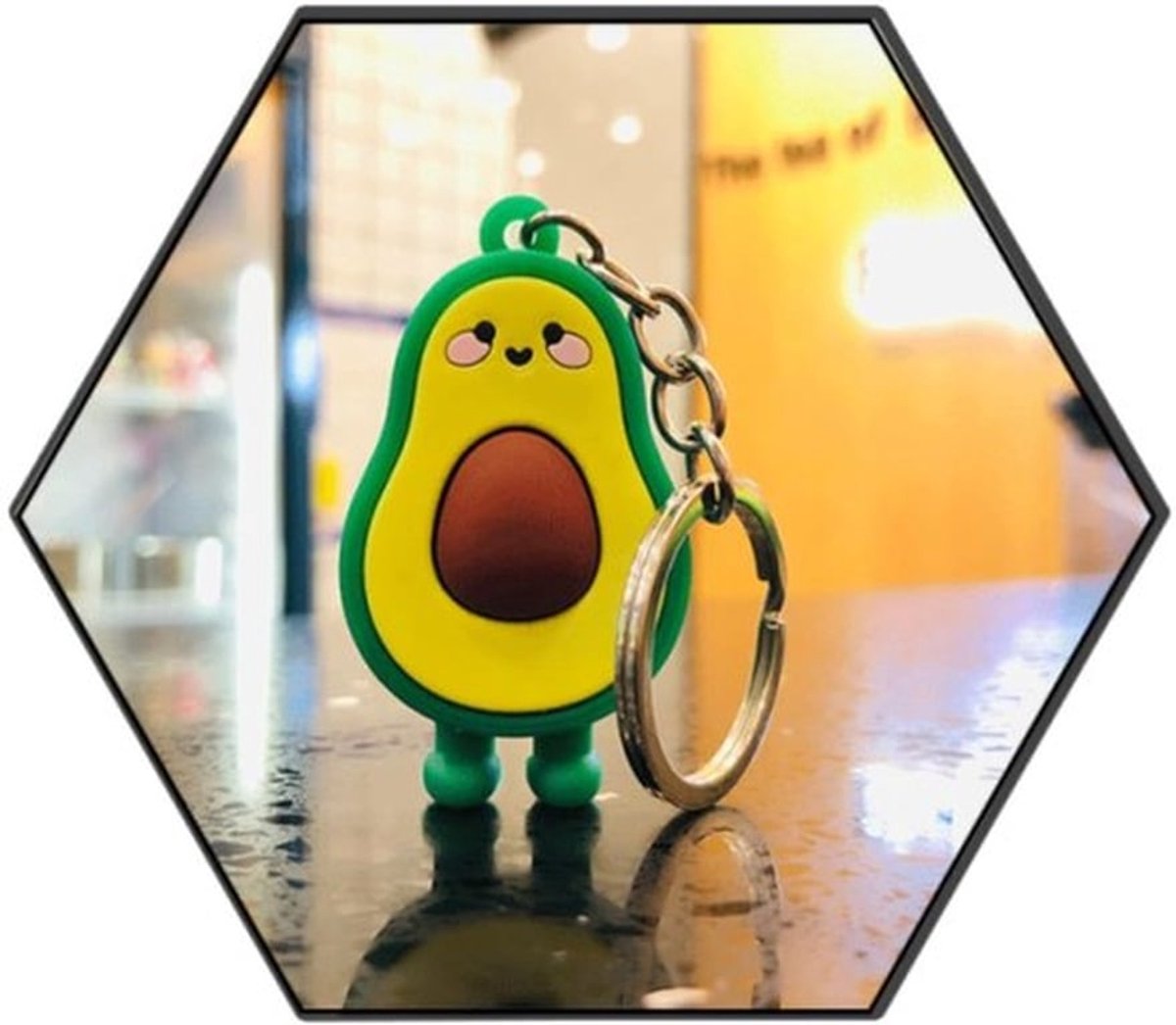 Sleutelhanger Avocado - 2 Stuks - Multifunctioneel - Sleutelringen - Cartoon - Hoogwaardig Rubbermateriaal - Groen - Sleutelring
