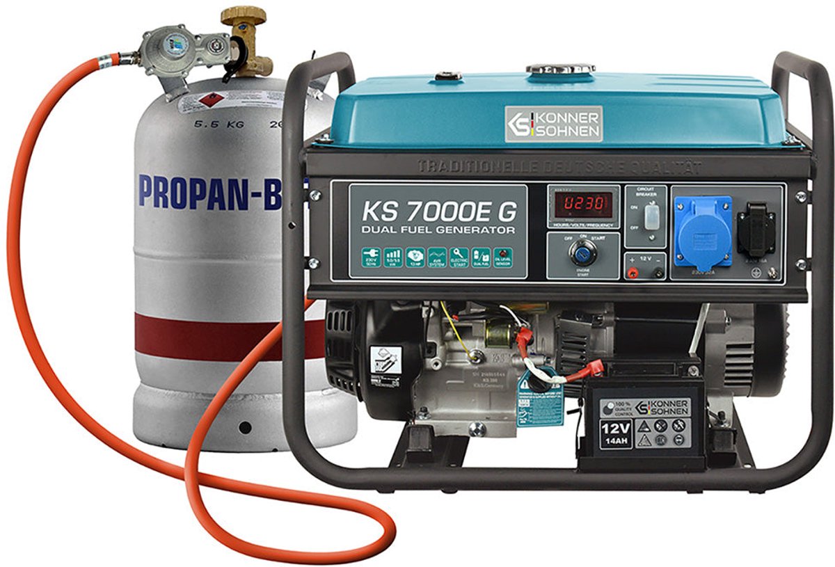 Könner & Söhnen hibridinis (benzinas/LPG) generatorius KS 7000E G