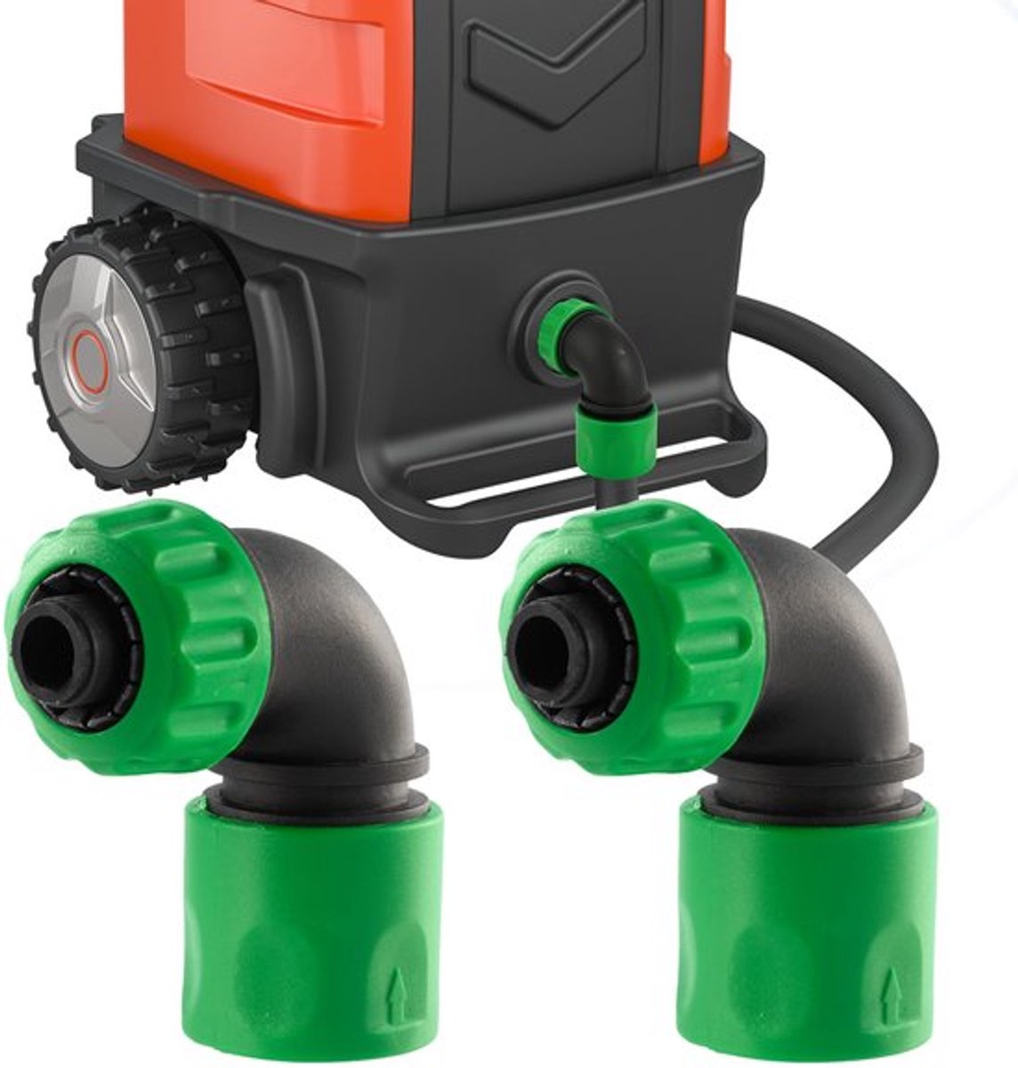 - Tuinslang Koppeling - Hozemanifold - 90° Snelle Verbindingsstuk - Groen - Tuin Irrigatie - Slang Verbinding - Geschikt voor 1/2 inch slange