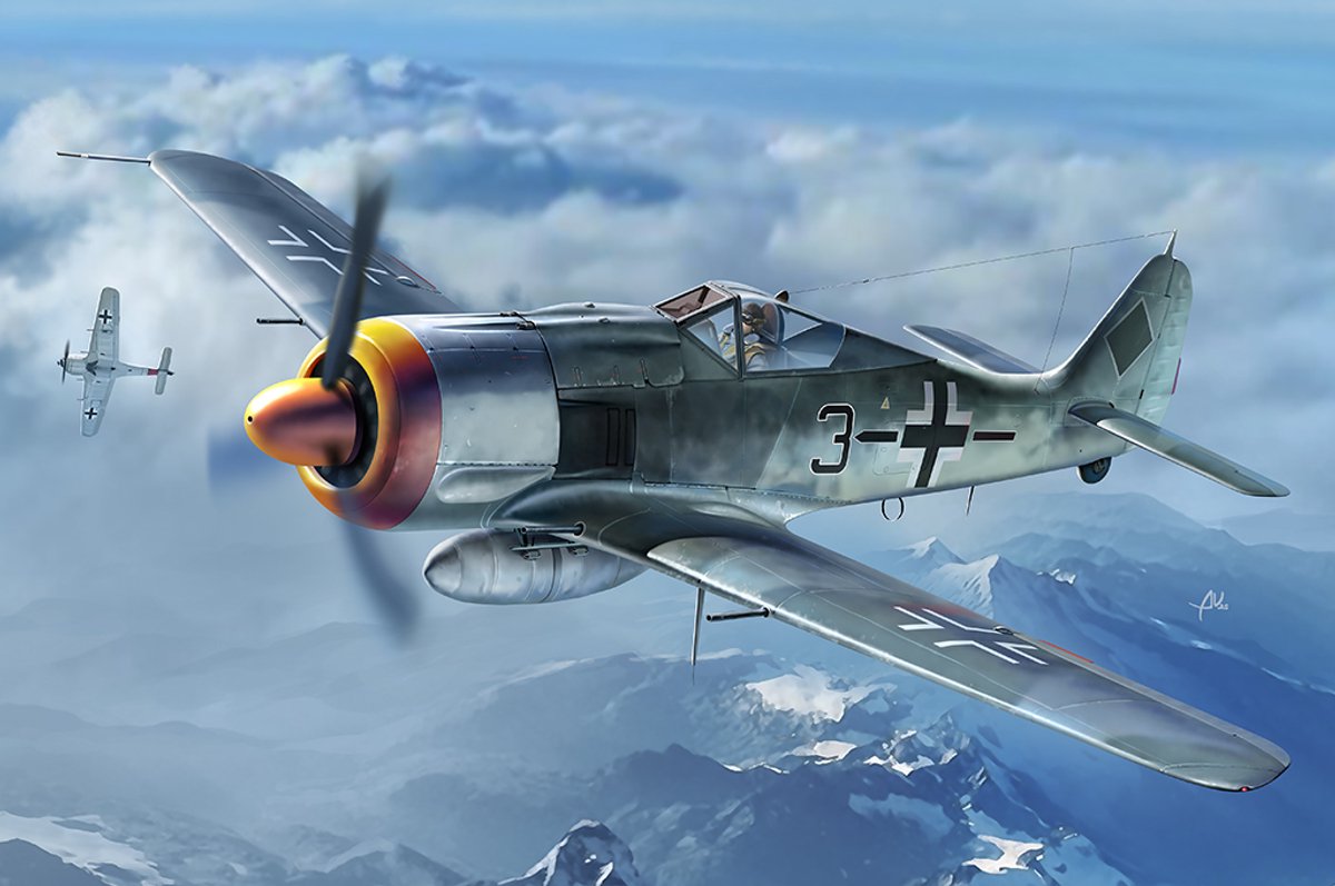 HobbyBoss Modelbouwpakket Vliegtuigen - 81782 Focke-Wulf FW190A-8 - Duits Propellervliegtuig Plastic - 1:48 - Modelbouw