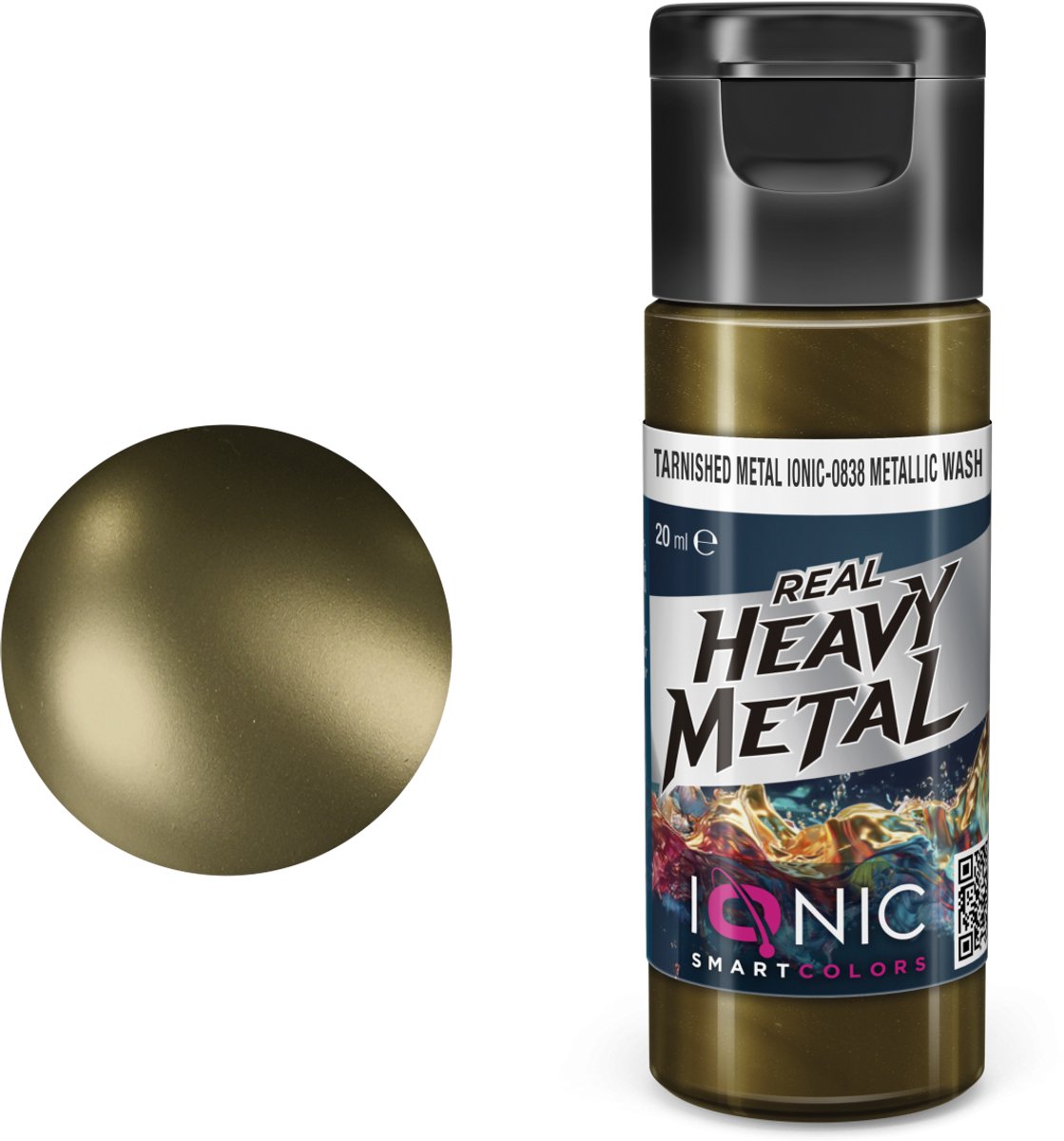 AMMO by Mig Jimenez Hobbyverf Acrylverf - MIG IO0838 Ionic Smart Colors - Real Heavy Metal - Aangeslagen Metaal - Metallic Wash - Metallic Acryl - 20ml Verf potje