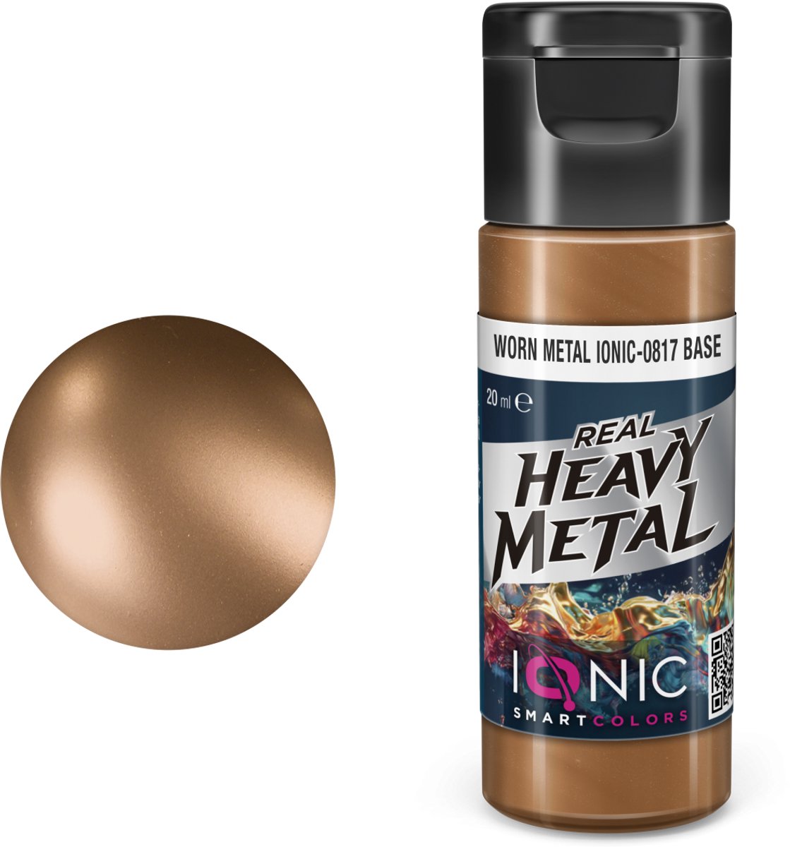 AMMO by Mig Jimenez Hobbyverf Acrylverf - MIG IO0817 Ionic Smart Colors - Real Heavy Metal - Versleten Metaal - Base - Metallic Acryl - 20ml Verf potje - 20 ml