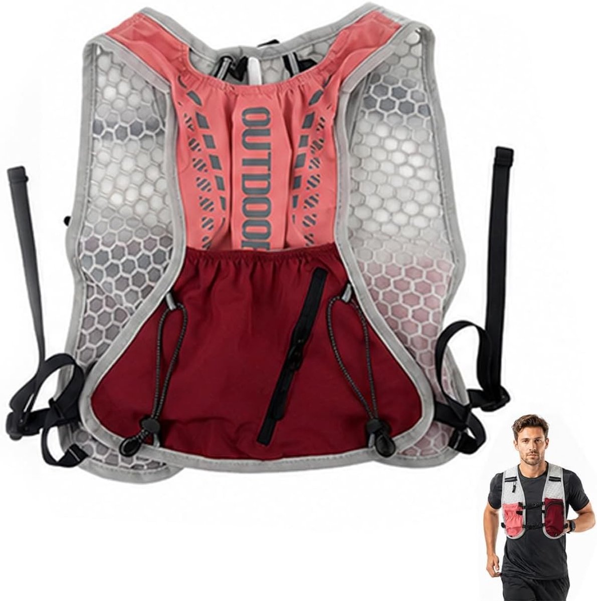Loopvest - Roze - Eén maat - Ultrazacht ademend mesh - Voor hardlopen en buitensport