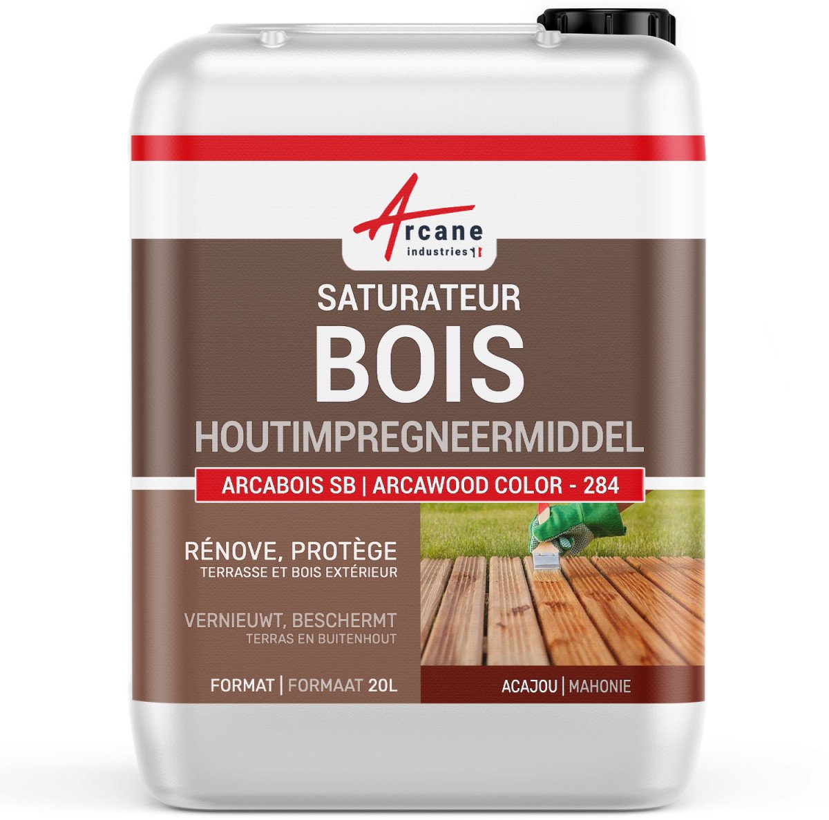 Natuurlijk houten terrasverzadigingsmiddel: ARCAWOOD COLOR - 284