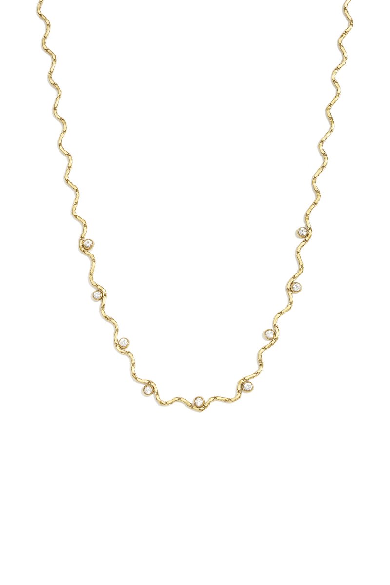 Bijoutheek Collier Golf Steentjes Wit