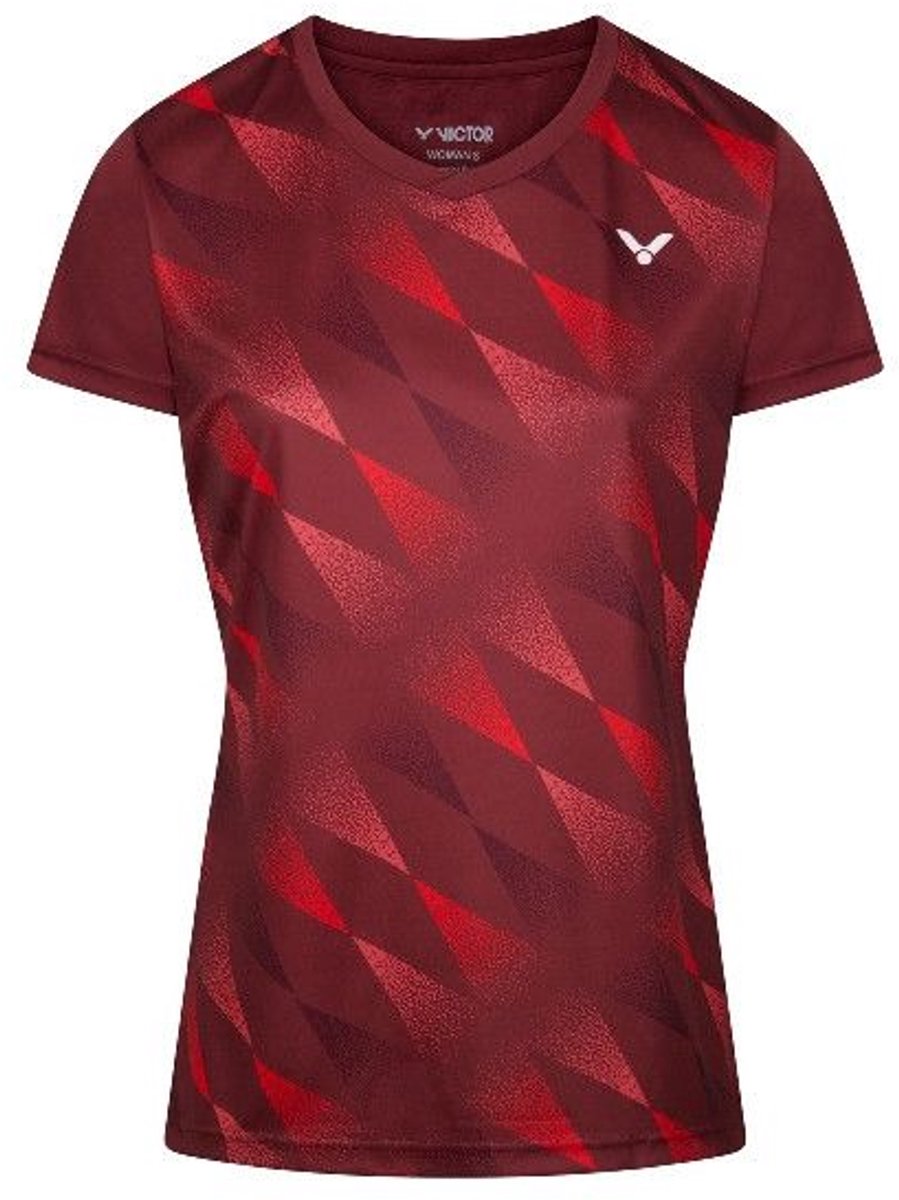 Victor T-44102 D - Dames Sport T-shirt - Rood - XS