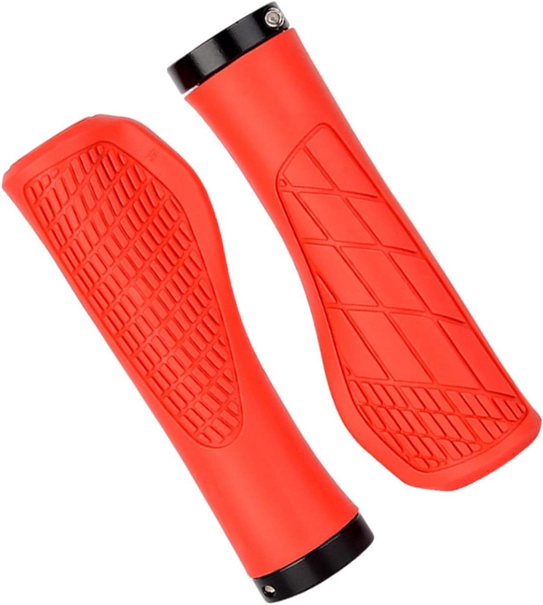 Fiets handgrepen - Stuurgrepen - Comfortabel fietsen - Schokabsorberend siliconen - Standaard maat - Rood