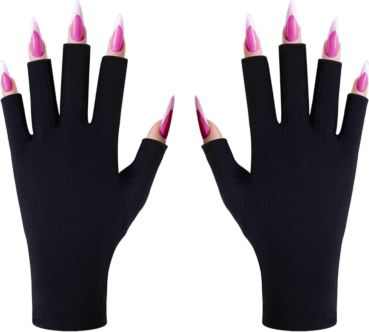 UV-handschoenen voor nagels - Zwart - 1 Paar - Professionele UV-bescherming - Voor Dames