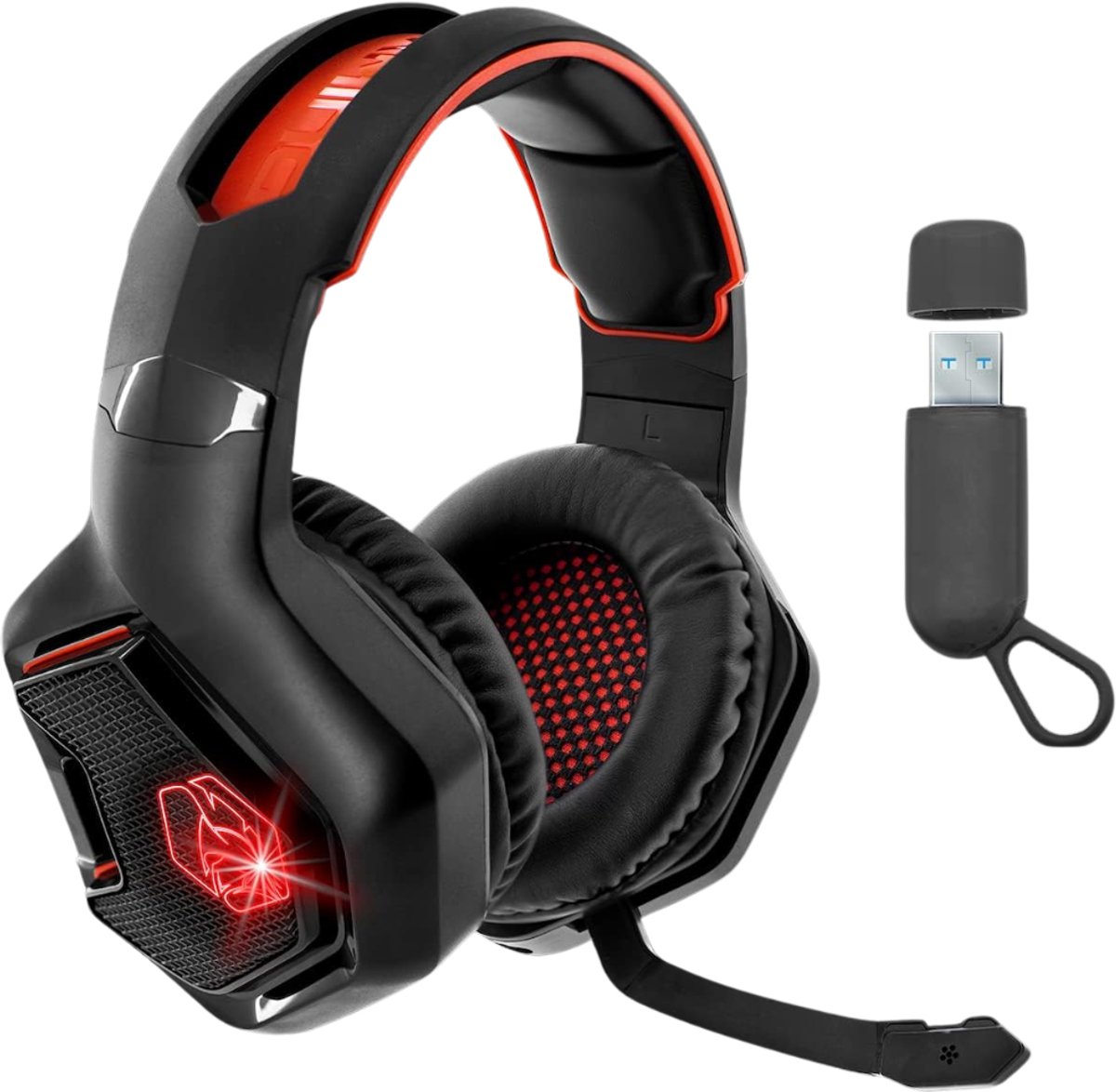 CRLYN® Game Headset - Koptelefoon Gaming - Met Microfoon - Rood