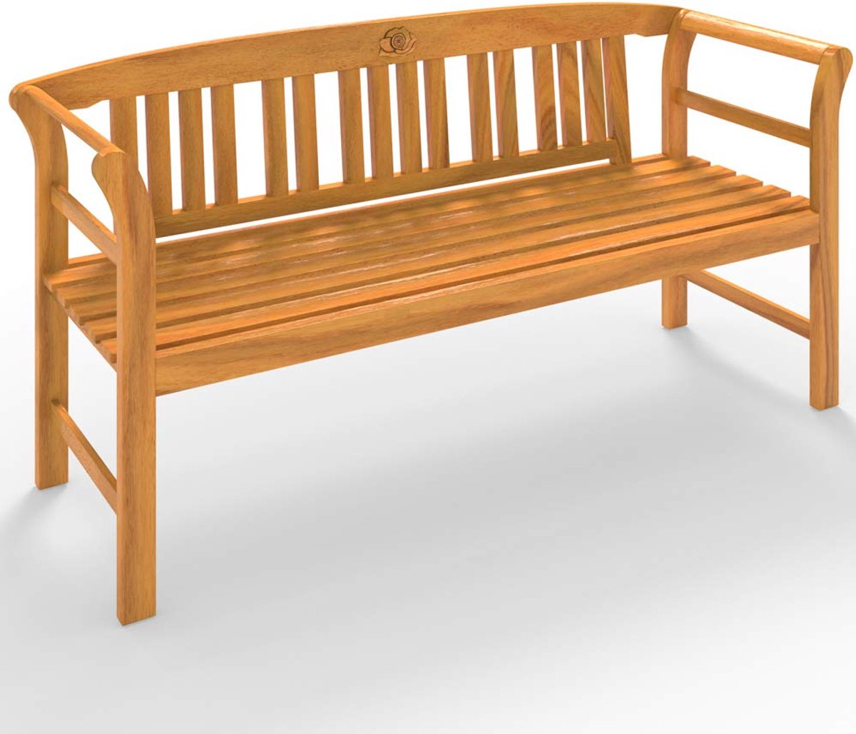 Famanu – Weerbestendige tuinbank van eucalyptushout, ®-gecertificeerd, 3-zits met een belasting van 320 kg, afmetingen 158x43x82 cm
