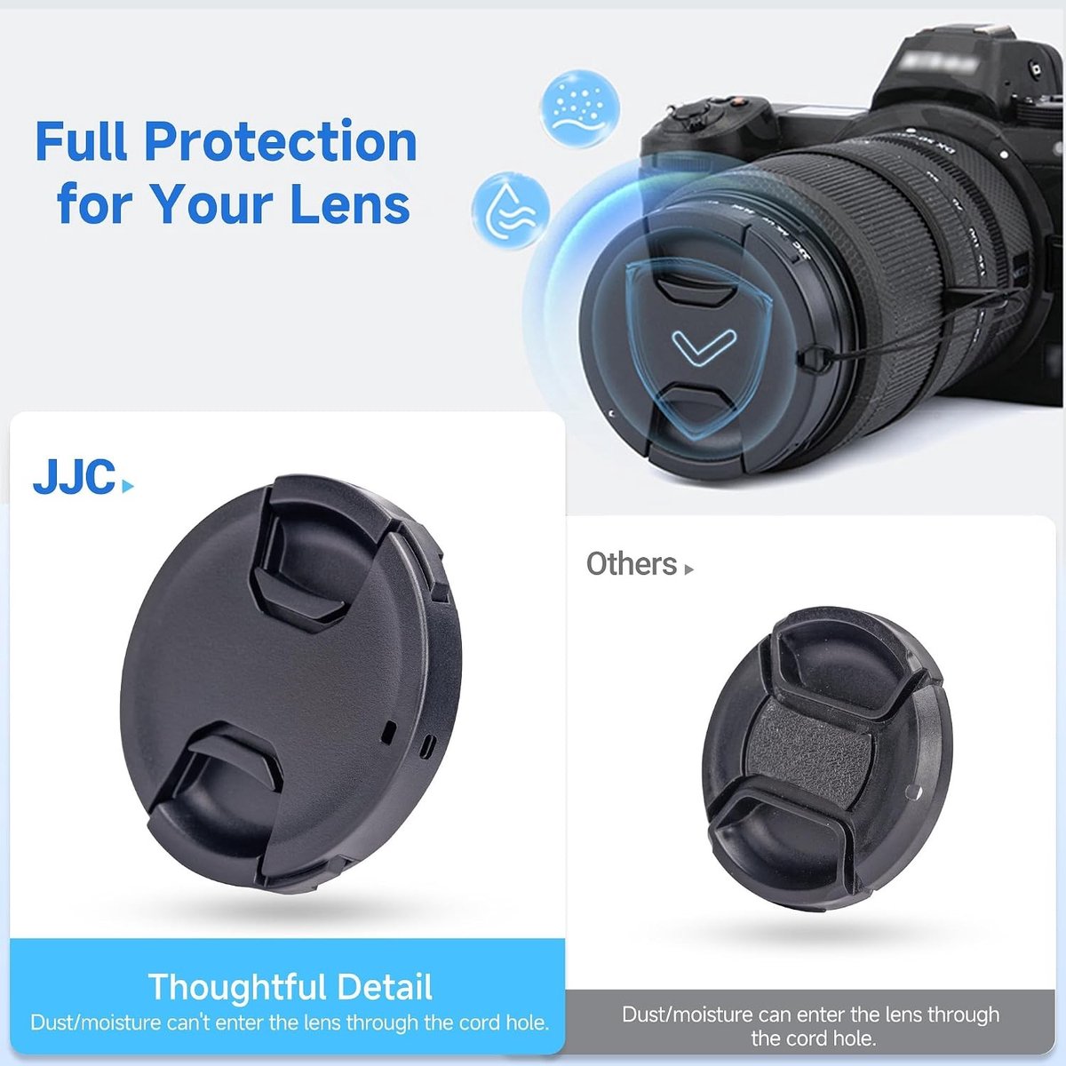 Lenshood 49mm Snap-on voor Camera met Lenskap Houder - Geschikt voor Canon en Sony Lenzen, Bescherming en Schaduw voor Fotografie