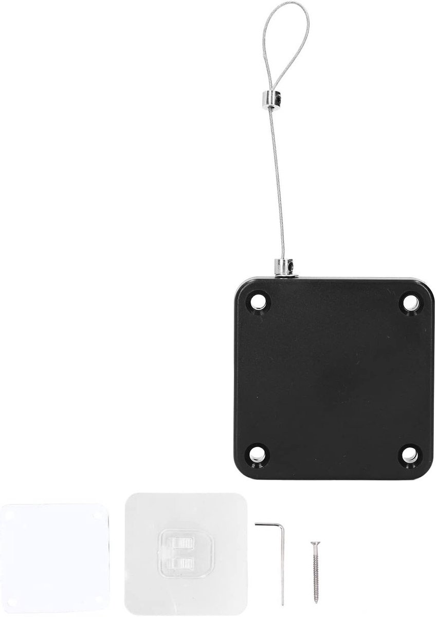 Automatische Deurdranger - Verborgen Veer - Binnendeuren Sluiten - Ponsvrije Installatie - 1200g Trekkracht - Zwart