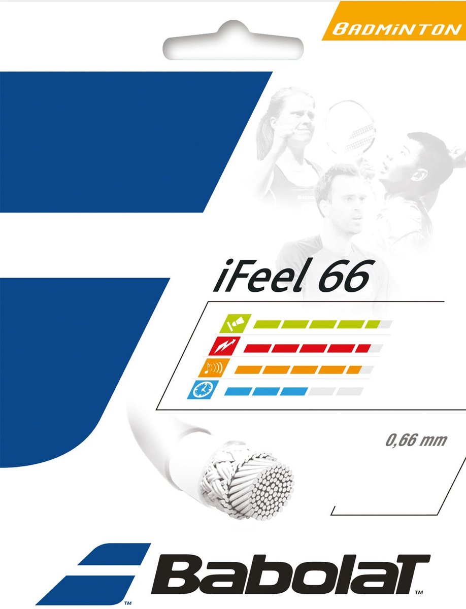 Babolat Ifeel 66 200 M Badmintonsnaar Wit 0.66 mm