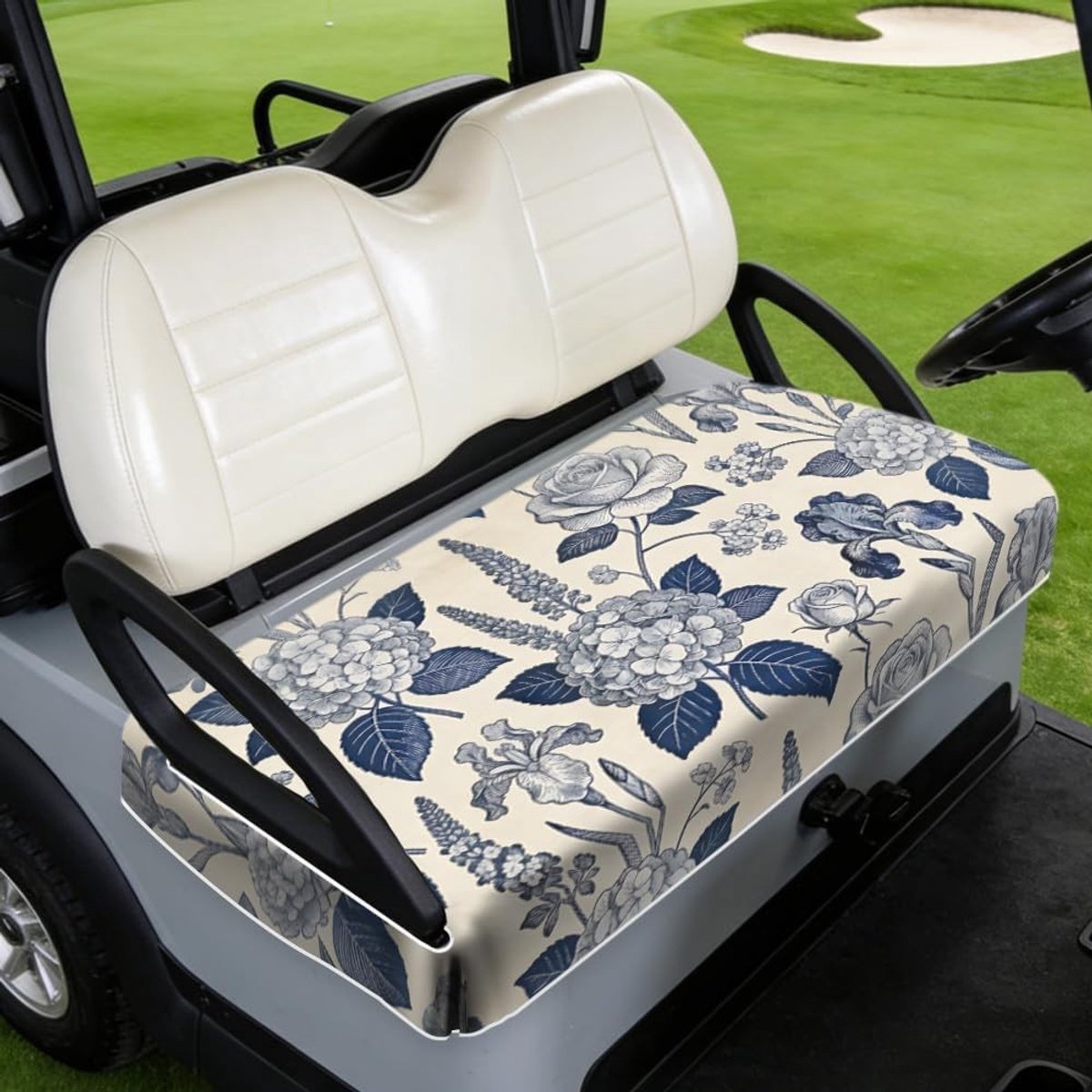 Stoelhoezen voor golfkarren van microvezel - Beschermende golfdeken en zithanddoek voor optimale comfort en stijl, past 129 cm x 78 cm (ketch van wilde bloemen)