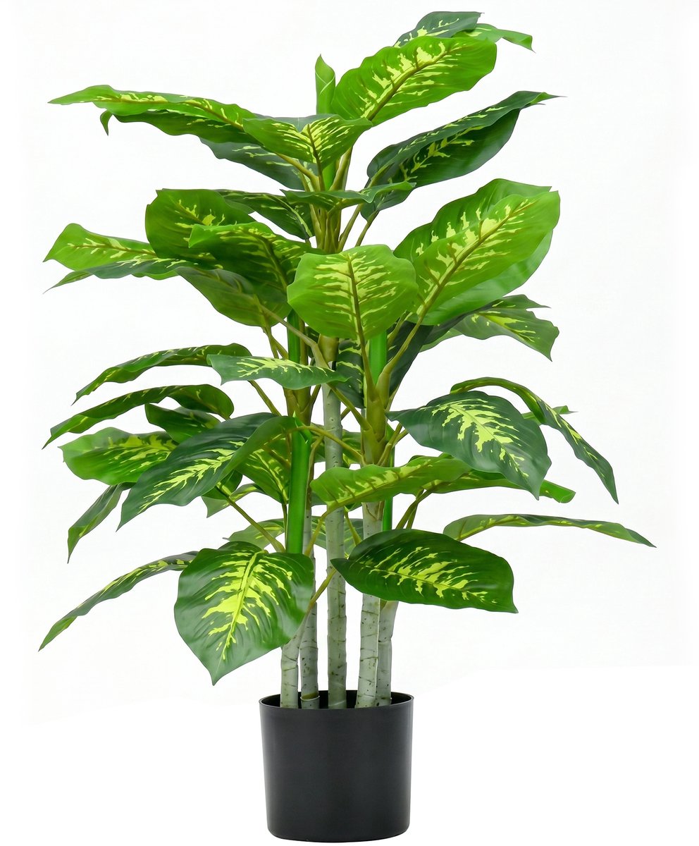 Homcom Kunstplant - PEVA - Kunststof - 17L x 17B x 95H cm - Groen