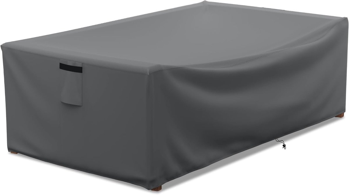 Tuinmeubelhoezen waterdicht voor salontafelhoes - zwaar belastbare - duurzame rechthoekige buitentafelhoes past tot 48 x 28 B x 13 H inch - grijs