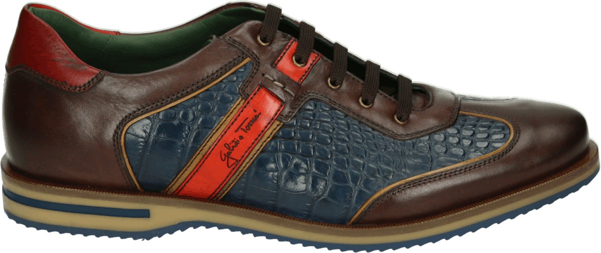 Galizio Torresi - 312938 - Vrije tijdsschoenenHeren veterschoenHeren sneakersCasual - Kleur: Bruin - Maat: 42
