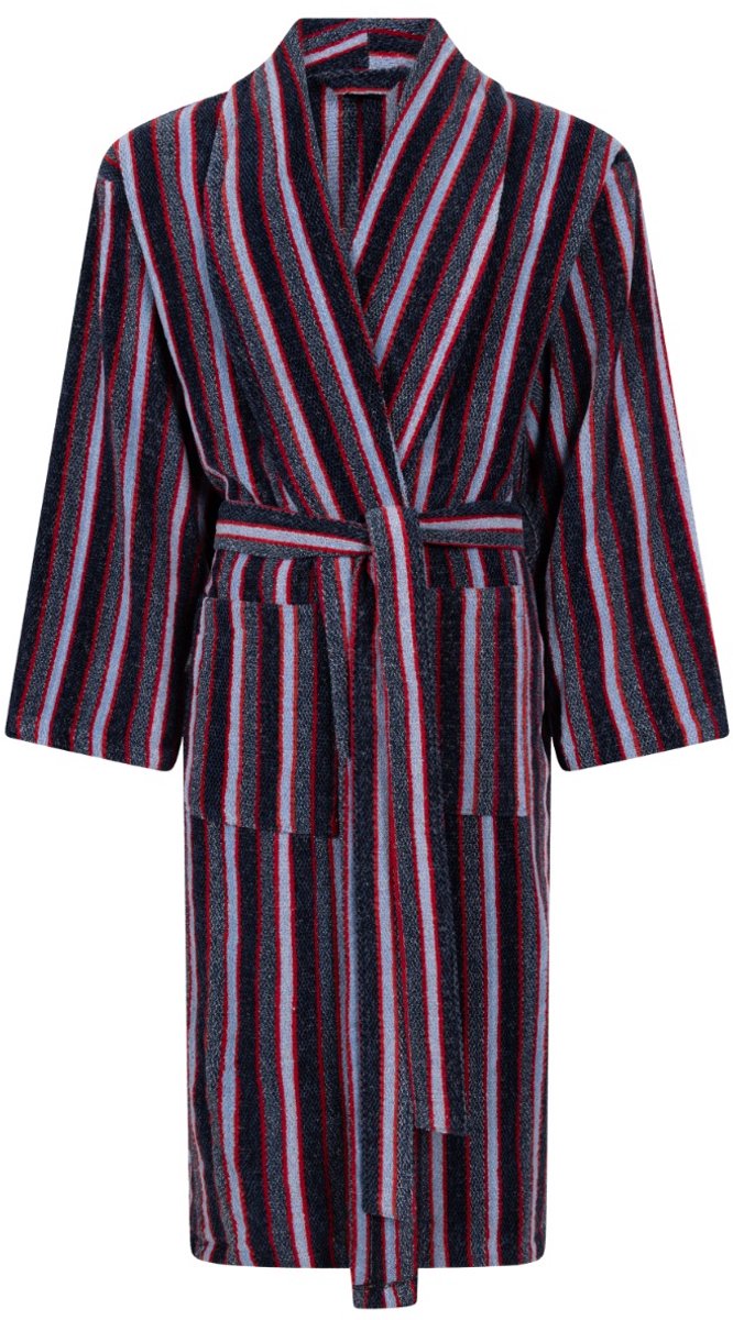 Linolux Aldo Heren velours badjas - Marineblauw - XL