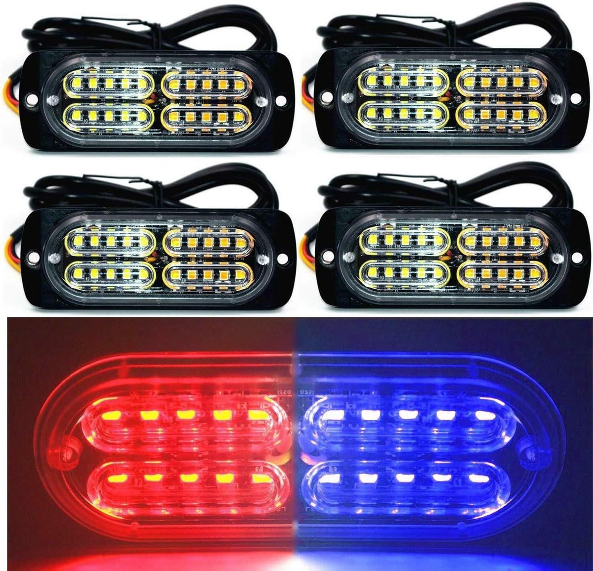 Side marker licht met 20 LEDs, knipperlicht, stroboscoop waarschuwingslicht, 12 V/24 V, voor aanhangwagen en vrachtwagen