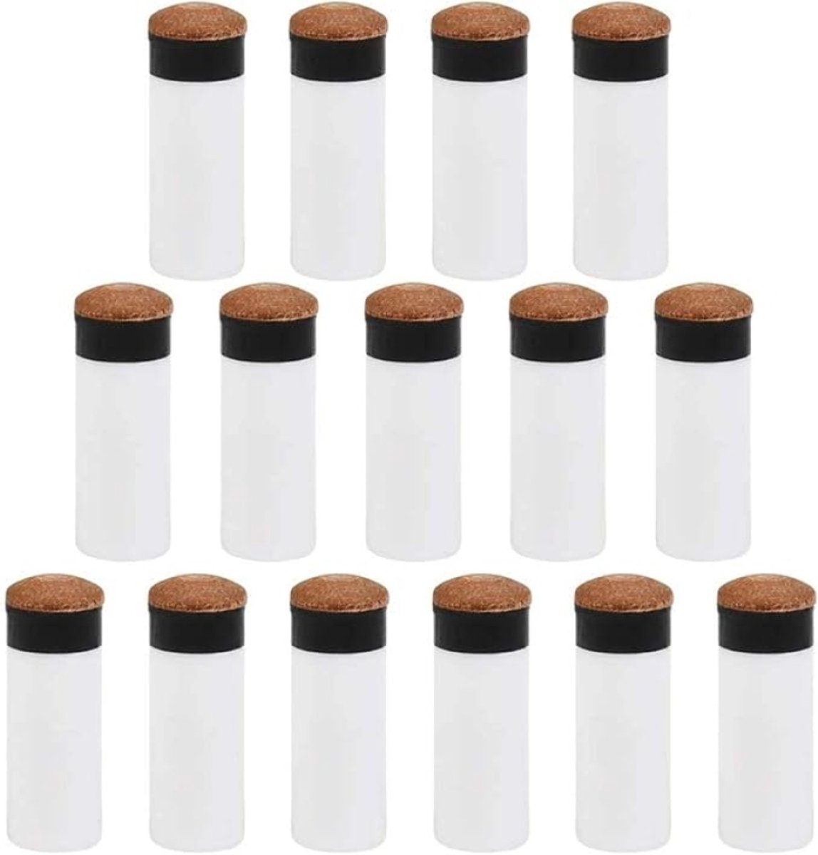 Biljartkeu Tips Set 12mm – 15 Harde Vervangende Keutips met Schroefhulzen voor Snooker en Pool