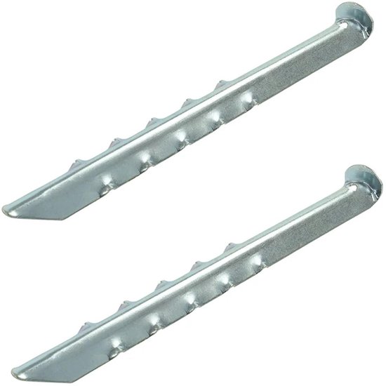 2x Stuks grondpennen/tentharingen metaal 30 cm - Kampeer artikelen voor tent of windscherm van Benson — afbeelding 4