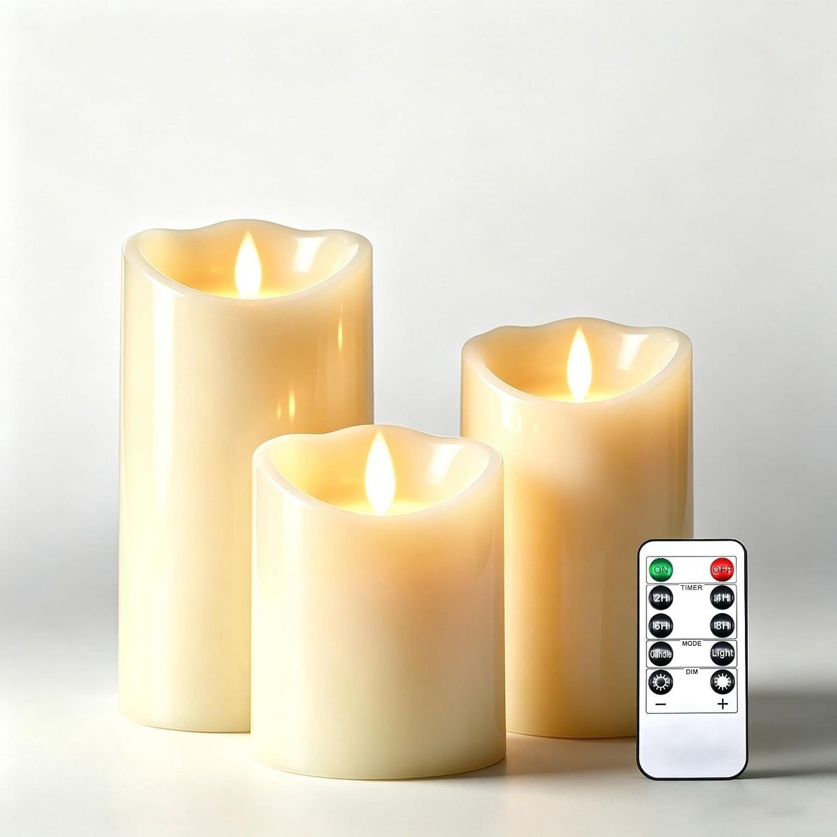 Knipperende LED Buitenkaarsen - Wit - 10 cm - Waterdicht - Voor Binnen en Buiten