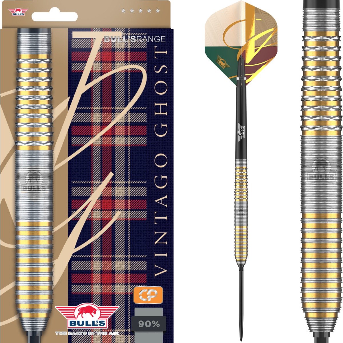 Bull's Vintago Ghost Convertible Point 90% - Dartpijlen