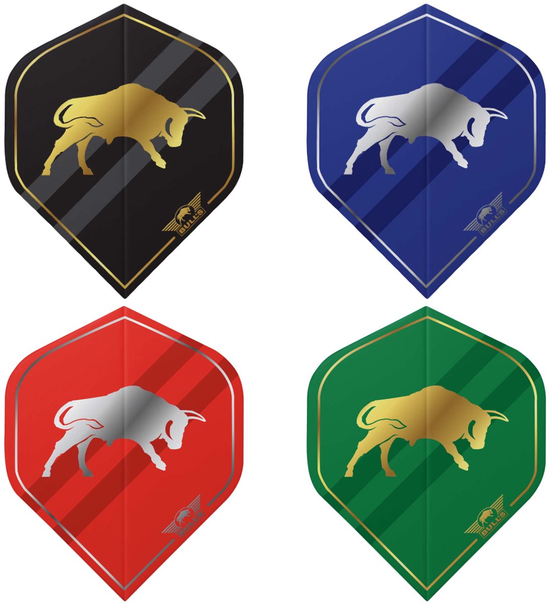 Bulls Retro Dartflights - Zwart
