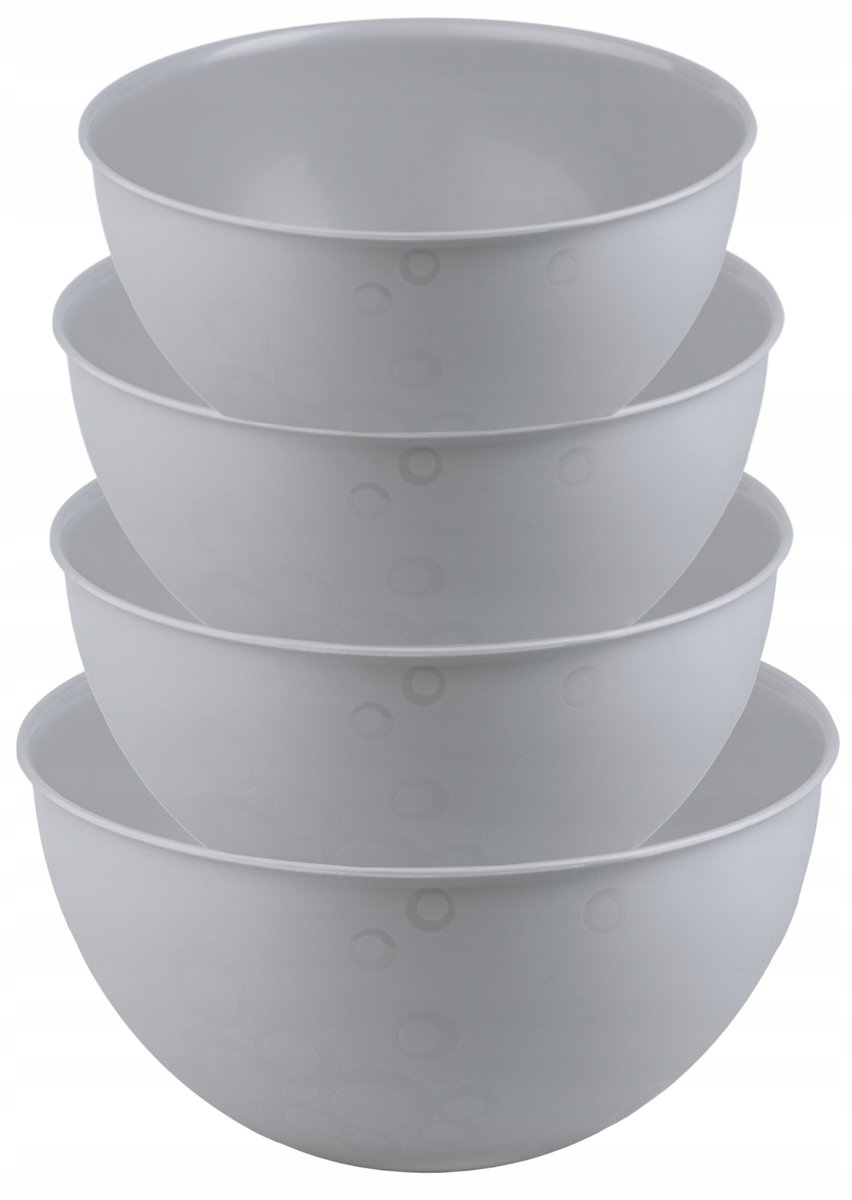 Praktische Grijze Keukenmessen Set 4 stuks, 6L tot 0,75L
