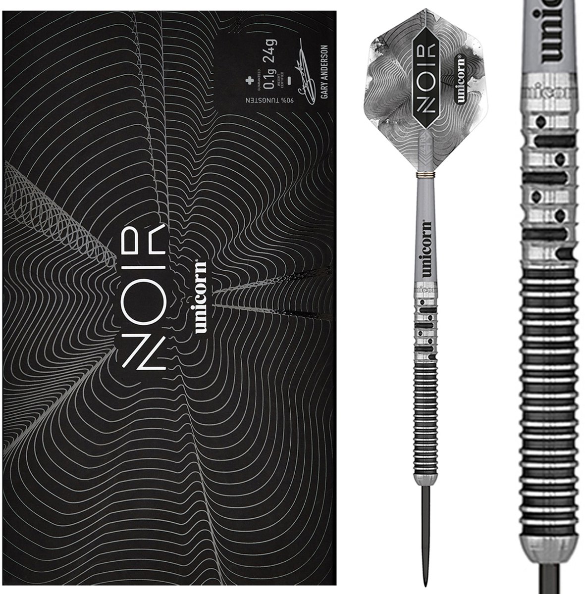 Unicorn Gary Anderson Noir Phase 5 90% - Dartpijlen