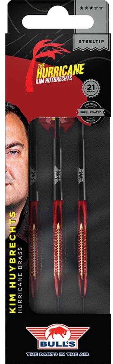 Bull's Kim Huybrechts Hurricane Brass - Dartpijlen - Darts van Bull's — afbeelding 4