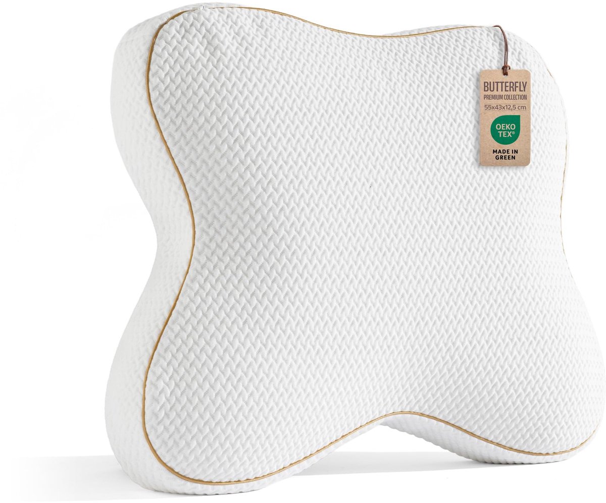 Slaapkussen traagschuim - orthopedisch nekkussen - ergonomisch ontwerp - drukontlasting voor elke slaper - ShopVlot