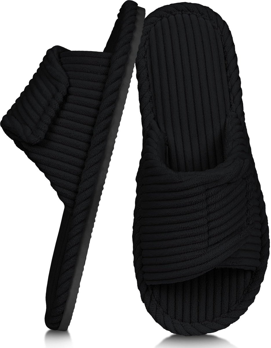 Alaoo Damespantoffels van traagschuim, warme corduroy zachte winterpantoffels, licht, antislip, modern, comfortabel - ShopVlot