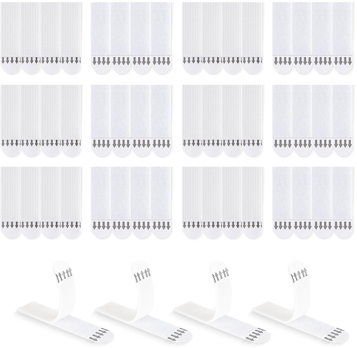 Zelfklevende Ophangstrips - Wit - 15 x 50 mm - Beschadigingsvrije Wandplakstrips - Voor Foto's en Decoraties