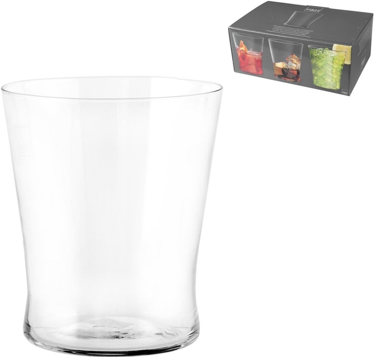 Wijnglazen zonder voet - Helder - Conisch - Set van 6 - Voor Tafeldecoratie