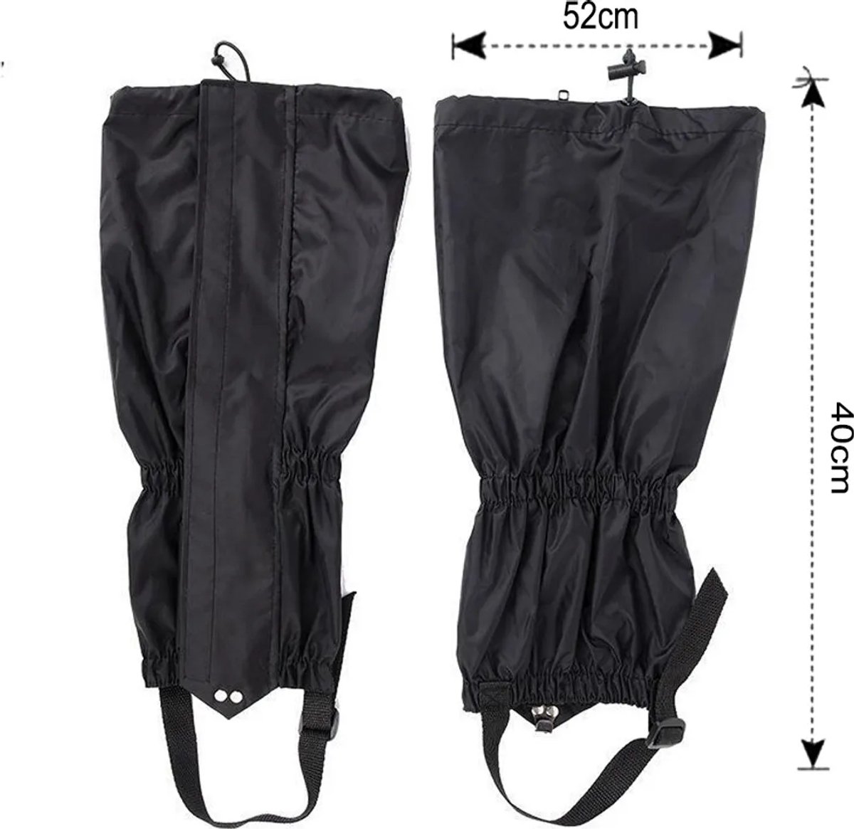 Verstelbaar waterdicht ademend en biedt beenbescherming Geschikt voor buitenactiviteiten zoals wandelen skiën en bergbeklimmen . Ook Geschikt voor sneeuwlaarzen en leggings.