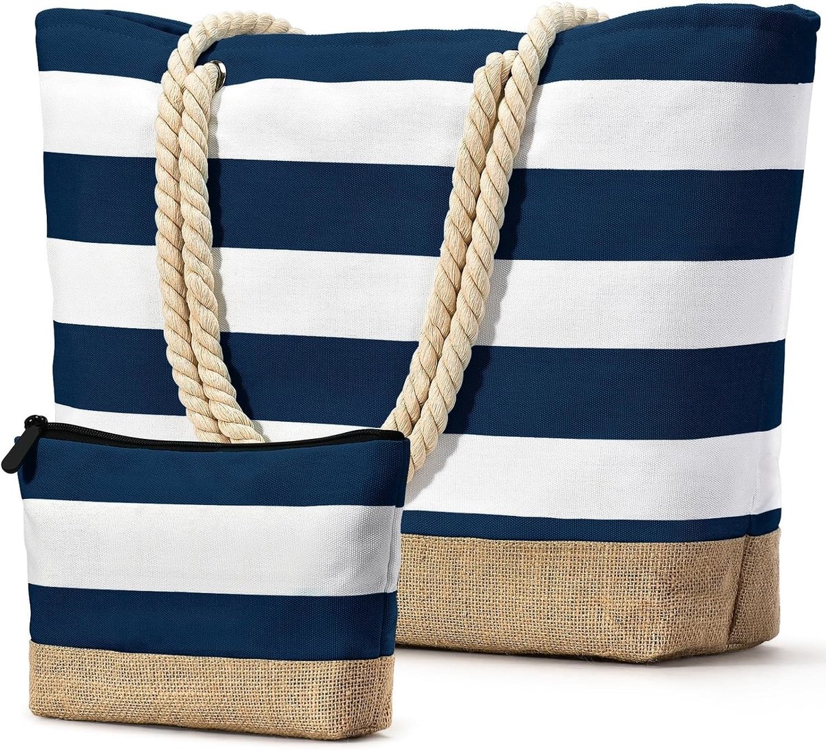 Grote Waterdichte Strandtas voor Dames - Vouwbare Shopper en Sporttas met Rits voor Vakantie en Reizen